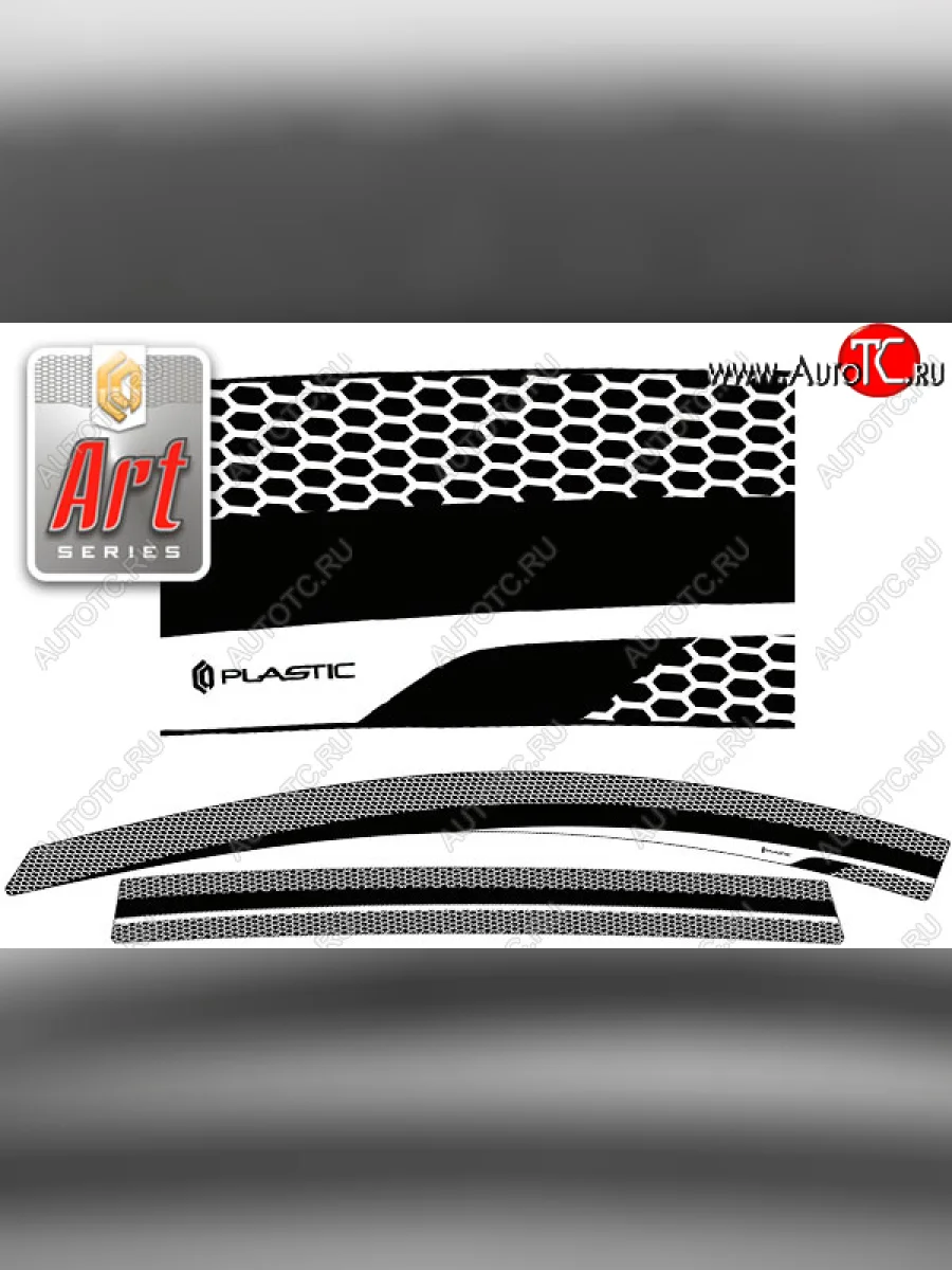 Ветровики дверей CA-Plastic Toyota Corolla Verso AR10 (2004-2009) (Серия Art графит, без хром. молдинга, крепление скотч)  в Самаре Самарской области