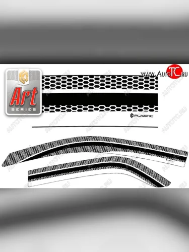 Ветровики дверей CA-Plastic (Серия Art графит) Toyota Harrier XU10 рестайлинг (2000-2003)