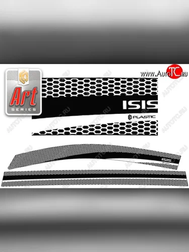 Дефлектора окон CA-Plastic (Серия Art графит) Toyota Isis  XM10 (2009-2017) 2-ой рестайлинг