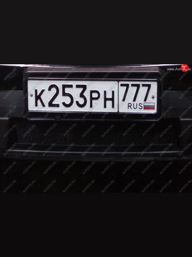 Защитная сетка радиатора в бампер (ячейка 3х7 мм, комплект) Стрелка 11 Стандарт (черная) Ford Explorer U502 дорестайлинг (2010-2016)