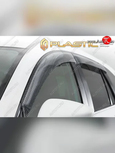 Ветровики дверей CA-Plastic (Серия Art графит) Лада ВАЗ Ларгус рестайлинг R90 (2021-2025)