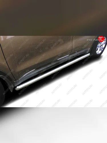 Защита порогов (труба диаметр 57) Arbori KIA Sportage  4 QL (2016-2018) дорестайлинг