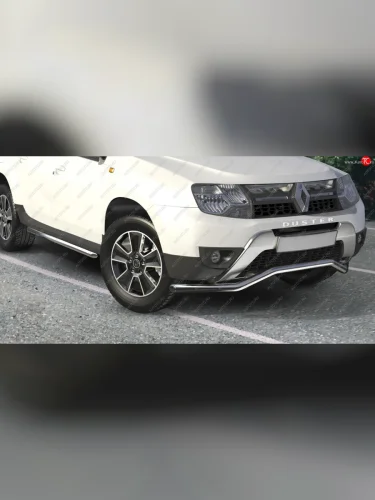 Защита порогов (труба диаметр 57) Arbori Renault Duster  HS (2015-2021) рестайлинг
