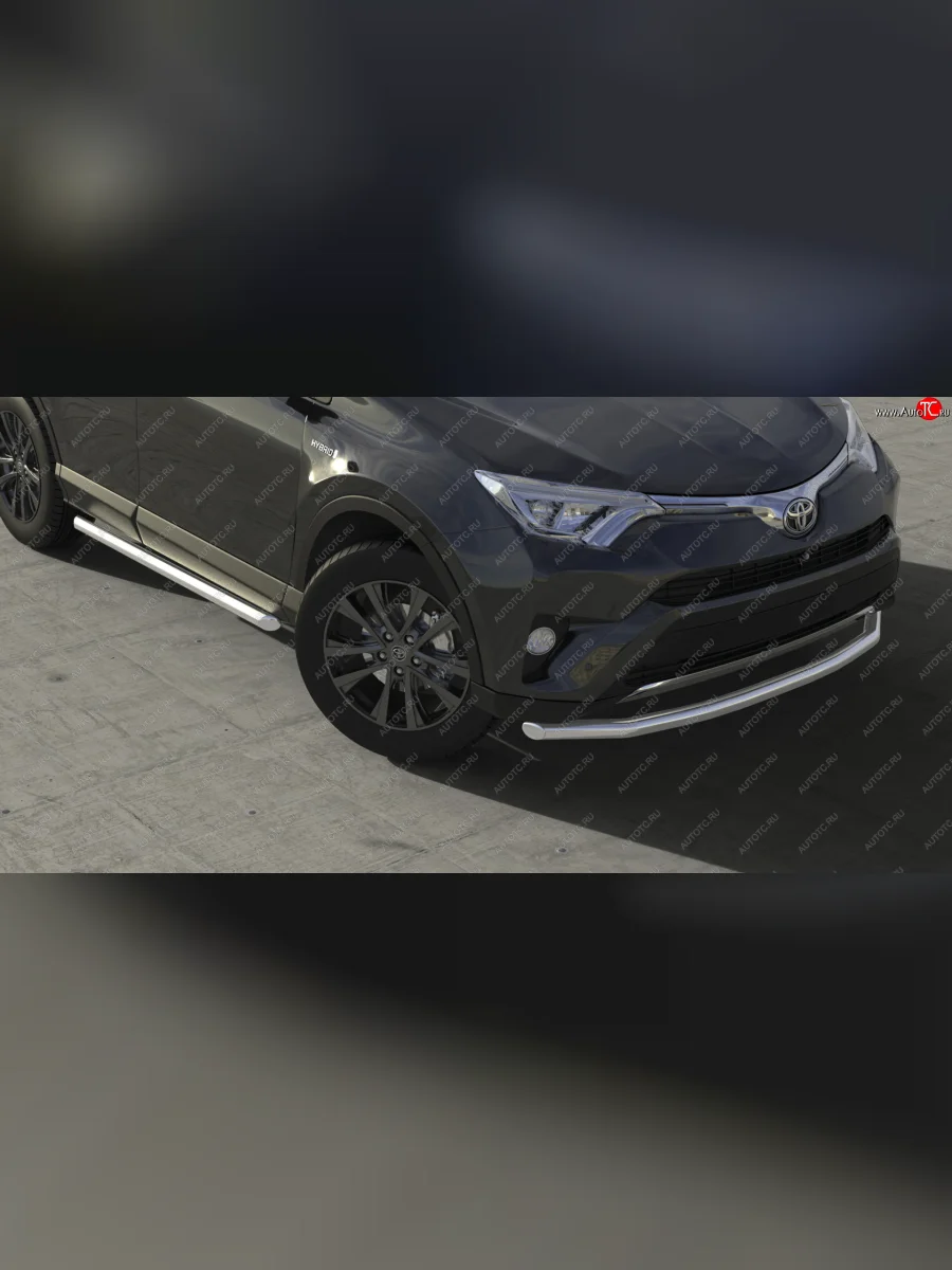 Защита порогов (труба диаметр 57) Arbori  Toyota RAV4 (2015-2019) XA40  в Самаре Самарской области