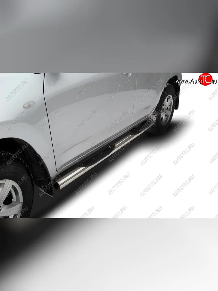 Защита порогов (труба с пластиковыми вставками для ног диаметр 76) Arbori Toyota RAV4 XA305 5 дв. дорестайлинг (2005-2009)  в Керчи Республика Крым