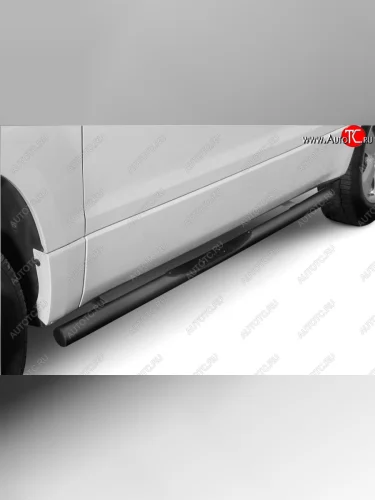 Защита порогов (труба с пластиковыми вставками для ног диаметр 76) Arbori Suzuki Grand Vitara  JT 3 двери (2008-2012) 1-ый рестайлинг