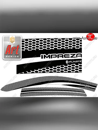 Ветровики дверей CA-Plastic (Серия Art графит) Subaru Impreza GE седан (2007-2012)