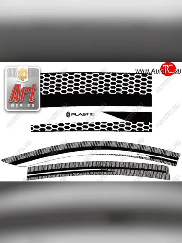 Дефлектора окон CA-Plastic (Серия Art серебро) Honda Vezel  RU3, RU4, RU1, RU2 (2013-2018) дорестайлинг