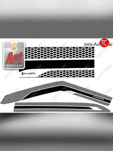  Дефлектора окон CA-Plastic (серия Art серебро) Hyundai Creta SU (2020-2022)