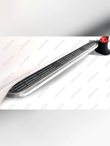 Защита порогов с подножкой (диаметр 42) Arbori Toyota Land Cruiser Prado  J150 (2013-2017) 1-ый рестайлинг