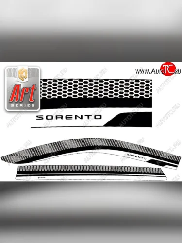 Дефлектора окон (рынок РФ) CA-Plastic (Серия Art серебро) KIA Sorento  MQ4 (2020-2022)