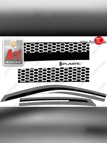 Ветровики дверей CA-Plastic (Серия Art серебро) Lexus RX330 XU30 (2003-2006)