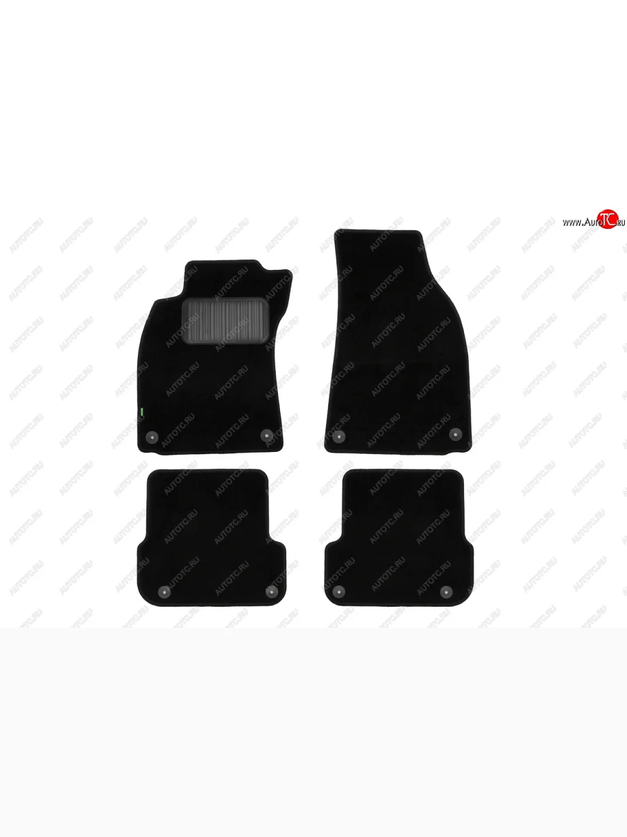 Комплект ковриков в салон (АКПП, чёрные, текстиль) Klever Standard Audi A6 C6 дорестайлинг, седан (2004-2008)  с доставкой в г. Керчь