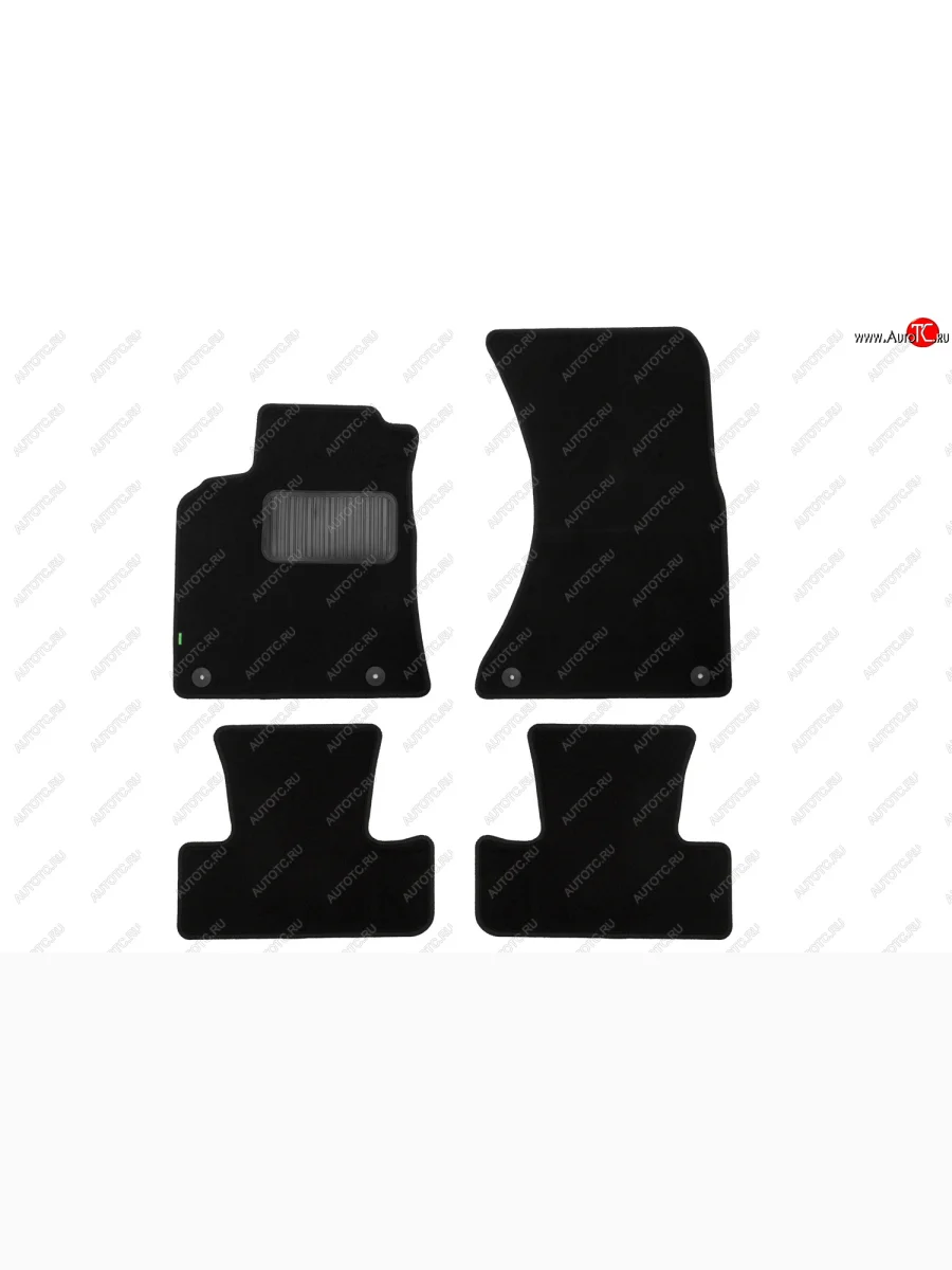 Комплект ковриков в салон (АКПП, чёрные, текстиль) Klever Standard Audi Q5 8R дорестайлинг (2008-2012)  в Перми Пермском крае