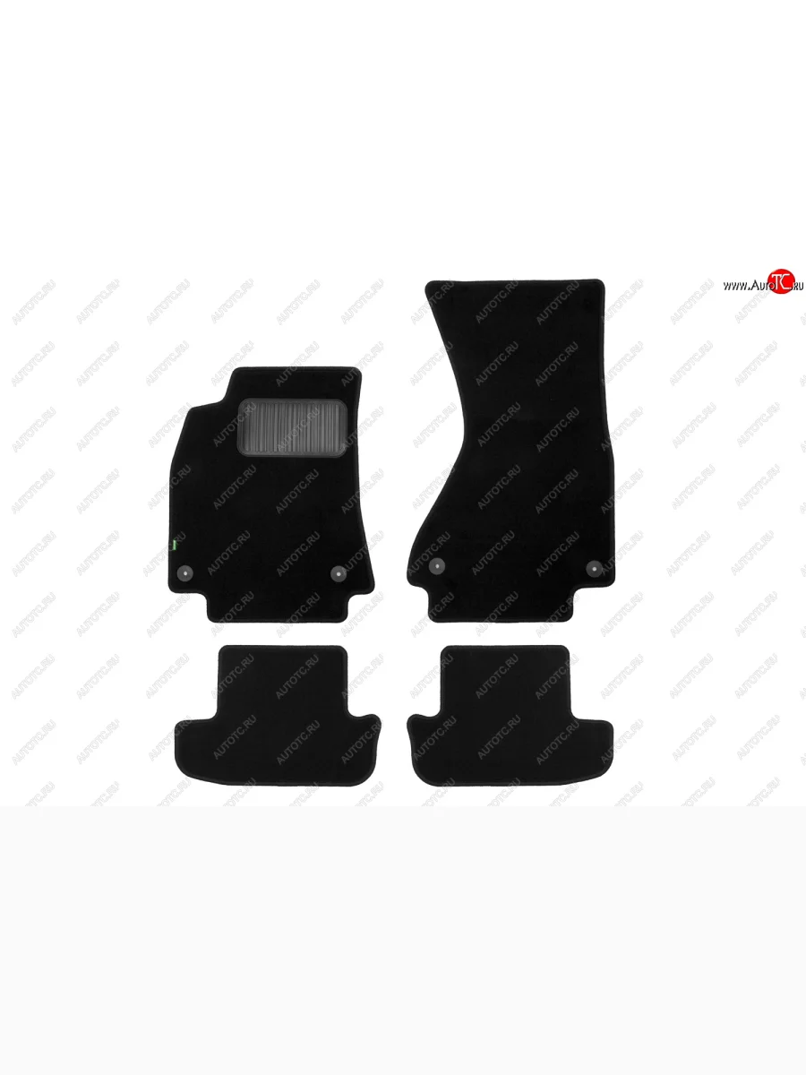 Комплект ковриков в салон (АКПП, чёрные, текстиль) Klever Standard Audi RS6 C6 универсал (2007-2010)  с доставкой в г. Керчь