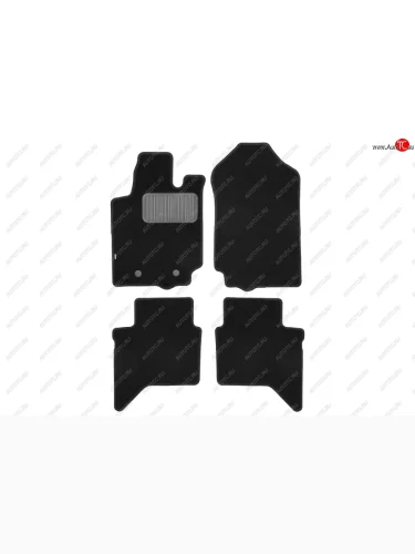 Комплект ковриков в салон (чёрные, текстиль) Klever Standard Ford Ranger DoubleCab дорестайлинг (2011-2016)