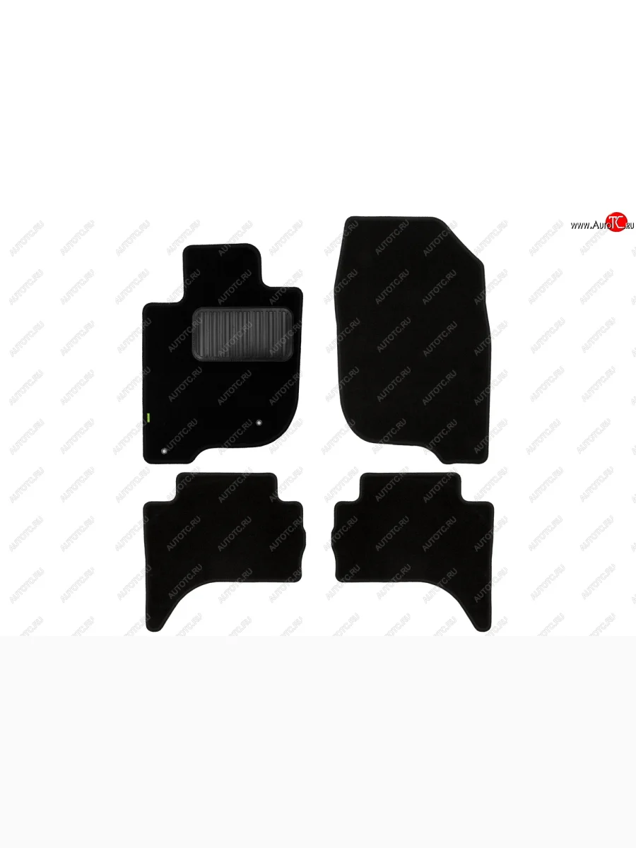 Комплект ковриков в салон (чёрные, текстиль) Klever Standard Mitsubishi L200 4  дорестайлинг (2006-2014)  с доставкой в г. Пермь