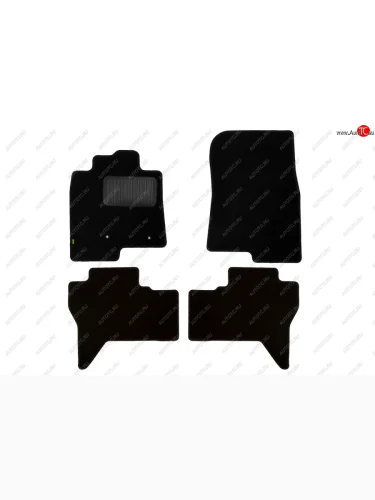 Комплект ковриков в салон (чёрные, текстиль) Klever Standard Mitsubishi Pajero 4 V90 дорестайлинг (2006-2011)