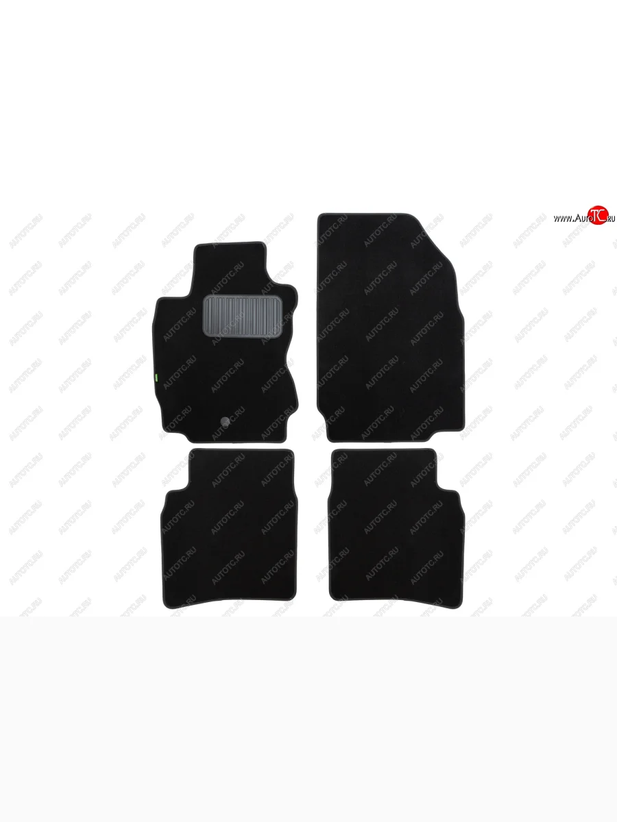 Комплект ковриков в салон (АКПП, чёрные, текстиль) Klever Standard Nissan Note 1 E11 рестайлинг (2008-2013)  с доставкой в г. Керчь