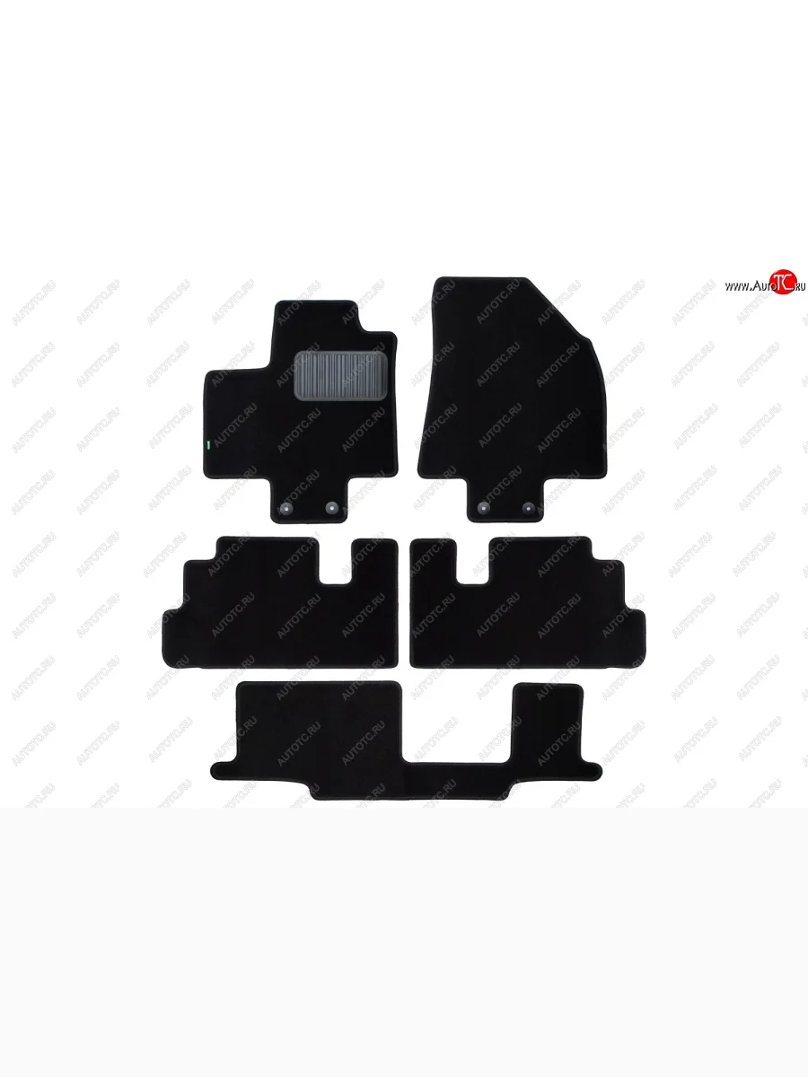 Комплект ковриков в салон (8 мест, чёрные, текстиль) Klever Standard  Nissan Pathfinder (2021-2025) R53  в Самаре Самарской области