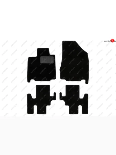 Комплект ковриков в салон (чёрные, текстиль) Klever Standard Nissan Pathfinder  R52 (2012-2017) дорестайлинг