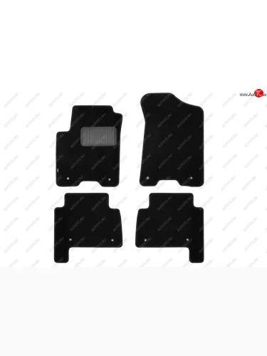 Комплект ковриков в салон (АКПП, чёрные, текстиль) Klever Standard Nissan Patrol 6 Y62 дорестайлинг (2010-2014)