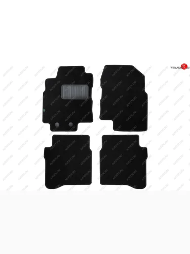 Комплект ковриков в салон (АКПП, чёрные, текстиль) Klever Standard Nissan Primera 3 P12 седан (2001-2008)