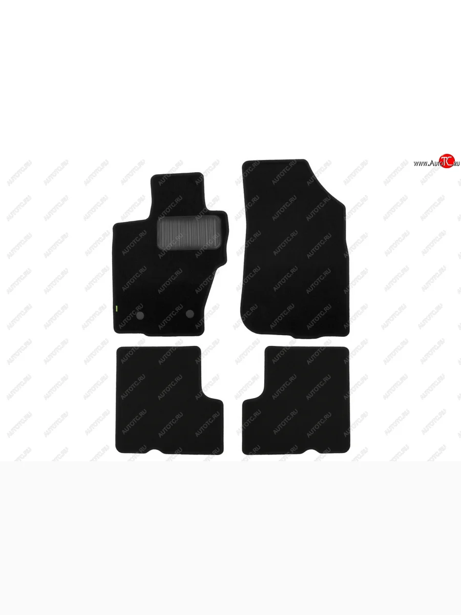 Комплект ковриков в салон (без ручки для дистанционного открытия лючка бензобака, чёрные, текстиль) Klever Standard Nissan Terrano D10 рестайлинг (2016-2022)  с доставкой в г. Керчь