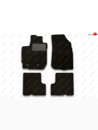 Комплект ковриков в салон (с ручкой для дистанционного открытия лючка бензобака, чёрные, текстиль) Klever Standard Nissan Terrano D10 рестайлинг (2016-2022)