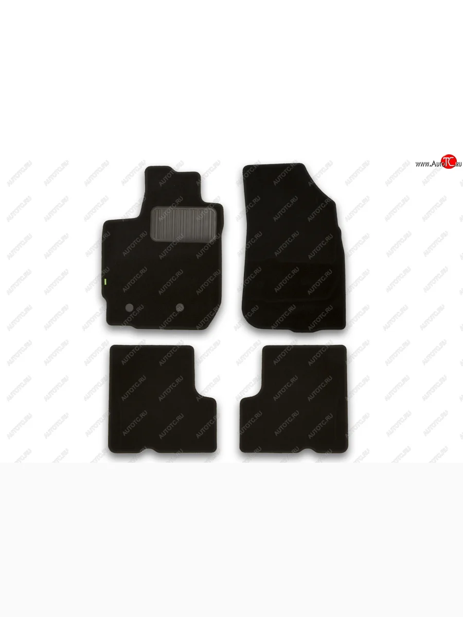 Комплект ковриков в салон (с ручкой для дистанционного открытия лючка бензобака, чёрные, текстиль) Klever Standard Nissan Terrano D10 рестайлинг (2016-2022)  с доставкой в г. Пермь