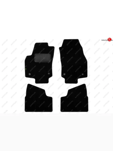 Комплект ковриков в салон (чёрные, текстиль) Klever Standard Opel Astra H седан дорестайлинг (2004-2007)