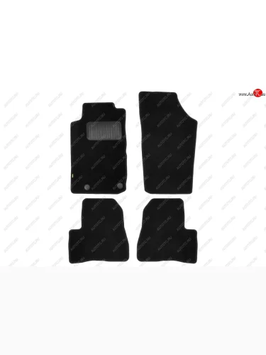Комплект ковриков в салон (чёрные, текстиль) Klever Standard Peugeot 206 хэтчбэк 5 дв. 2AC дорестайлинг (1998-2003)