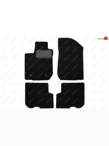 Комплект ковриков в салон (чёрные, текстиль) Klever Standard Renault Logan 2 дорестайлинг (2014-2018)