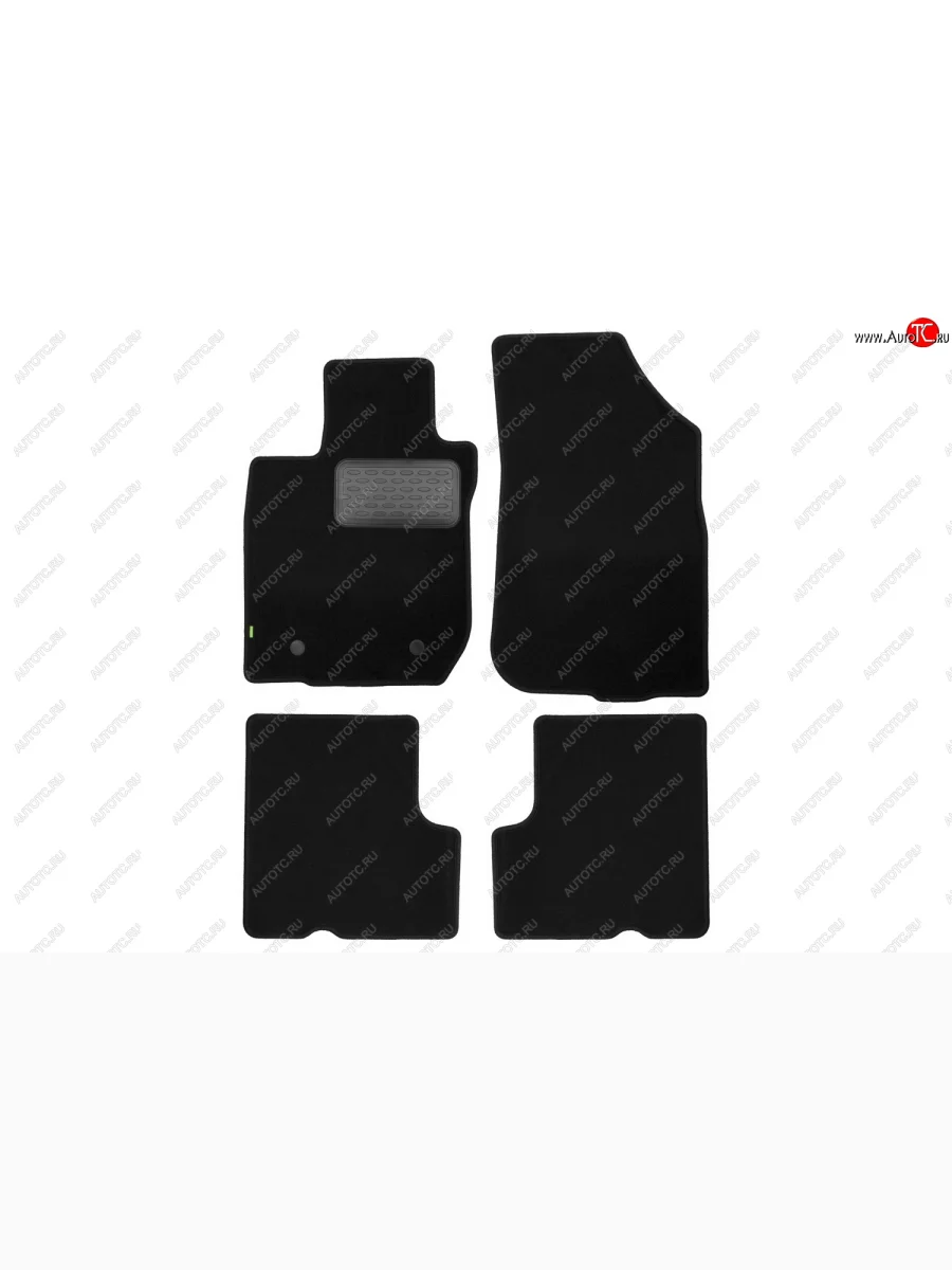 Комплект ковриков в салон (чёрные, текстиль) Klever Standard Renault Sandero 1 (2009-2014)  с доставкой в г. Керчь