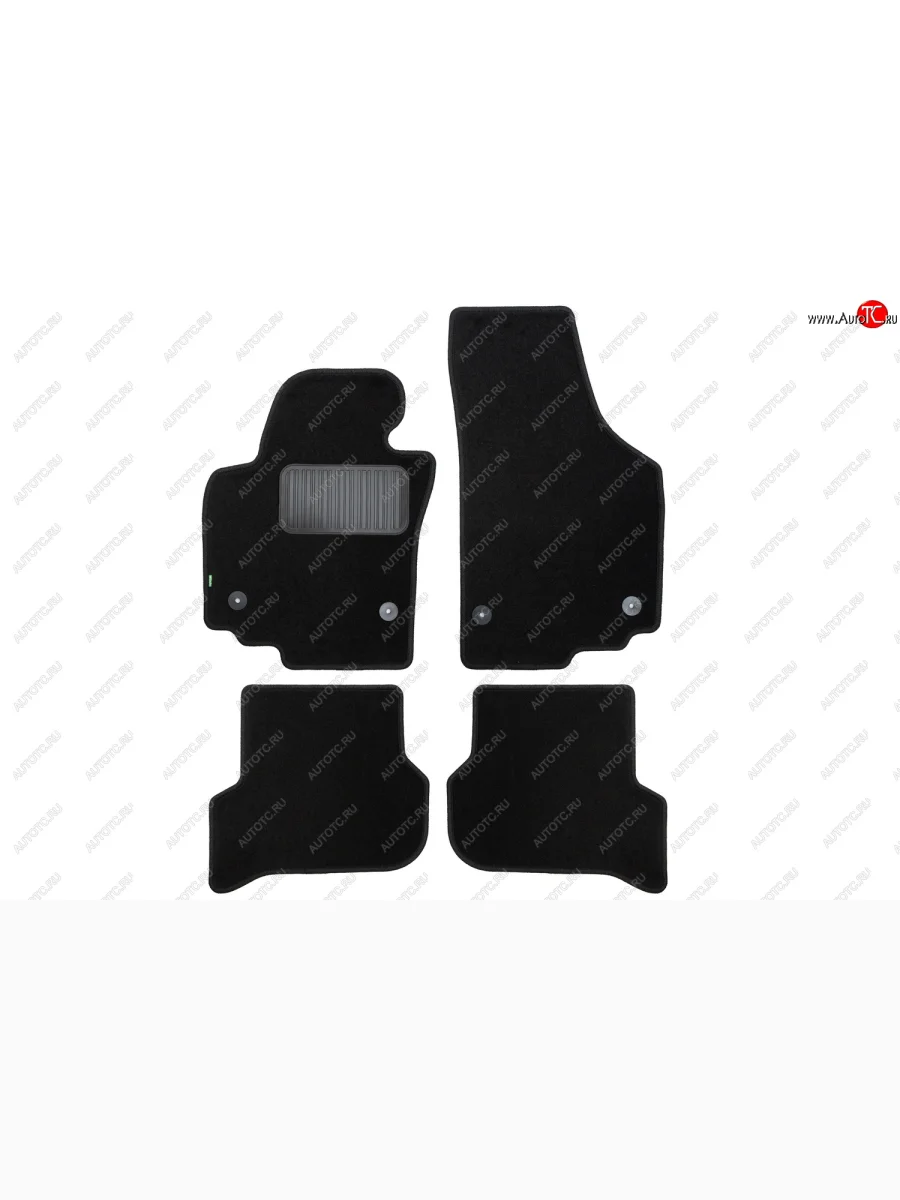 Комплект ковриков в салон (АКПП, чёрные, текстиль) Klever Standard Seat Altea Freetrack (2008-2015)  с доставкой в г. Пермь