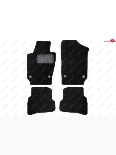 Комплект ковриков в салон (чёрные, текстиль) Klever Standard Seat Ibiza 6J,6P хэтчбэк 5 дв.  рестайлинг (2012-2016)