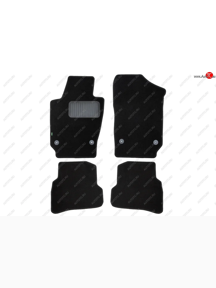 Комплект ковриков в салон (чёрные, текстиль) Klever Standard Seat Ibiza 6J,6P хэтчбэк 5 дв.  рестайлинг (2012-2016)  с доставкой в г. Пермь