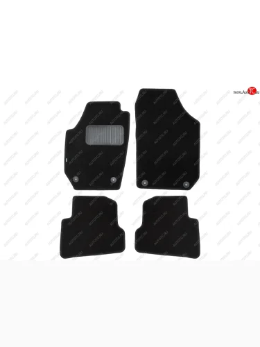 Комплект ковриков в салон (чёрные, текстиль) Klever Standard Skoda Fabia Mk2 хэтчбэк рестайлинг (2010-2014)