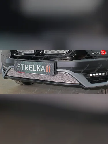 Защитная сетка радиатора в бампер (ячейка 4х10 мм, низ) Стрелка11 Премиум (хром) Honda CR-V RW,RT рестайлинг (2019-2022)