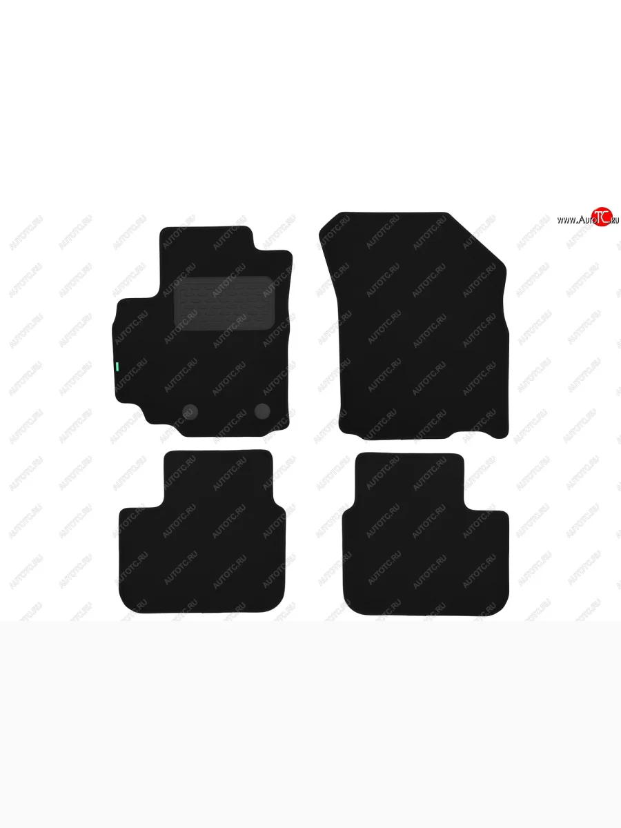 Комплект ковриков в салон (чёрные, текстиль) Klever Standard Suzuki SX4 YA21S,YB21S дорестайлинг, хэтчбэк (2006-2011)  с доставкой в г. Керчь