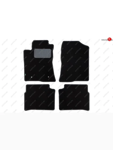 Комплект ковриков в салон (чёрные, текстиль) Klever Standard Toyota Avensis T250 седан дорестайлинг (2003-2006)