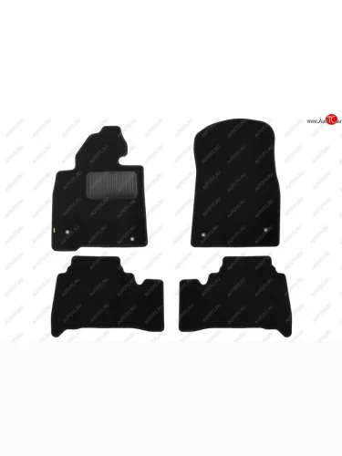 Комплект ковриков в салон (чёрные, текстиль) Klever Standard Toyota Land Cruiser 200 1-ый рестайлинг (2012-2015)