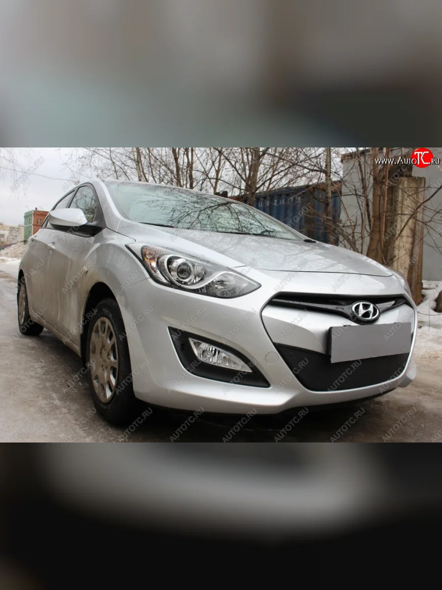           Защита радиатора Hyundai i30 2013-2015 black Hyundai I30 2 GD дорестайлинг универсал (2011-2015) (черная)  в Самаре Самарской области