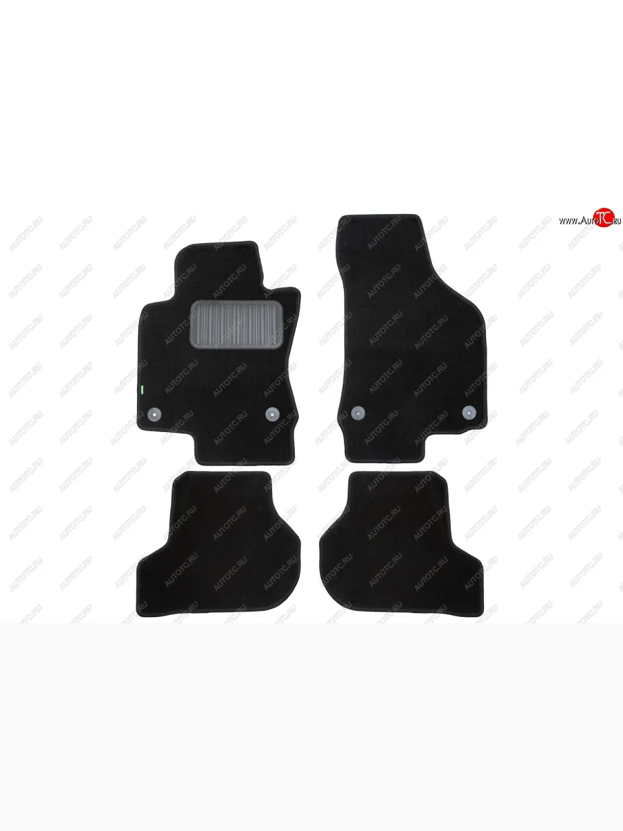 Комплект ковриков в салон (АКПП, чёрные, текстиль) Klever Standard Volkswagen Jetta A5 седан (2005-2011)  в Керчи Республика Крым