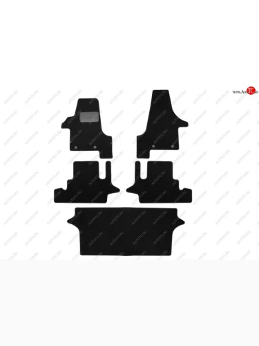 Комплект ковриков в салон (АКПП, чёрные, текстиль) Klever Standard Volkswagen Multivan T5  дорестайлинг (2003-2009)