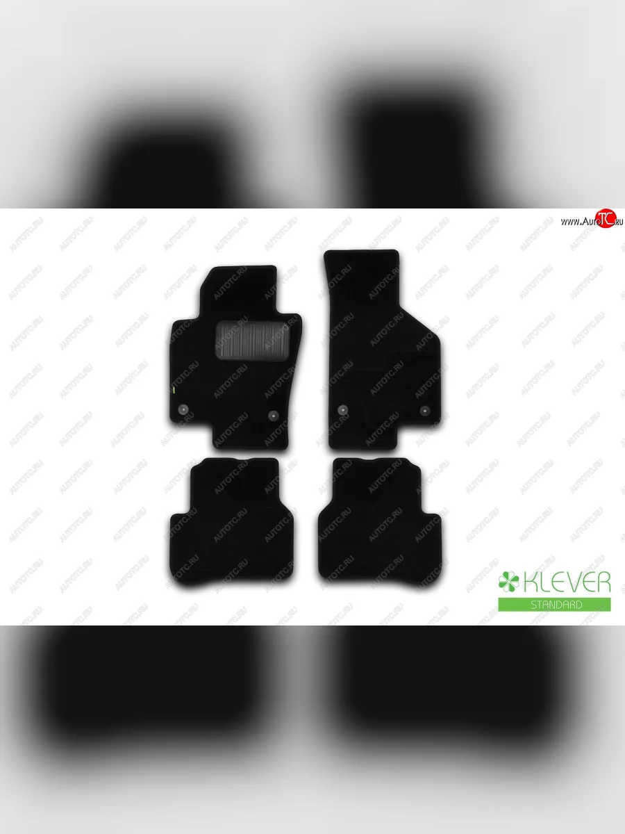 Комплект ковриков в салон (чёрные, текстиль) Klever Standard Volkswagen Passat B7 седан (2010-2015)  в Самаре Самарской области