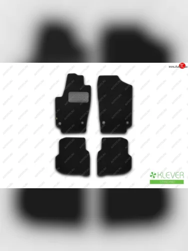 Комплект ковриков в салон (чёрные, текстиль) Klever Standard Volkswagen Polo Mk5 6R,6C,61 седан дорестайлинг (2009-2015)