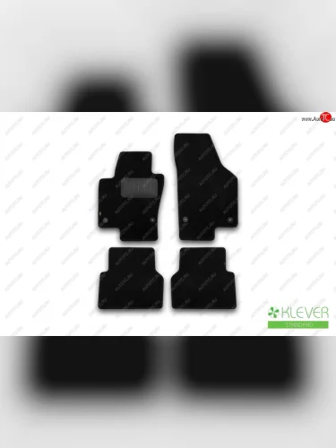 Комплект ковриков в салон (чёрные, текстиль) Klever Standard Volkswagen Tiguan NF рестайлинг (2011-2017)