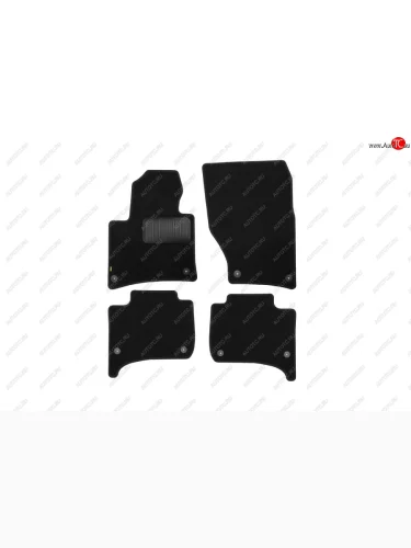 Комплект ковриков в салон (чёрные, текстиль) Klever Standard Volkswagen Touareg 1 GP дорестайлинг (2002-2007)