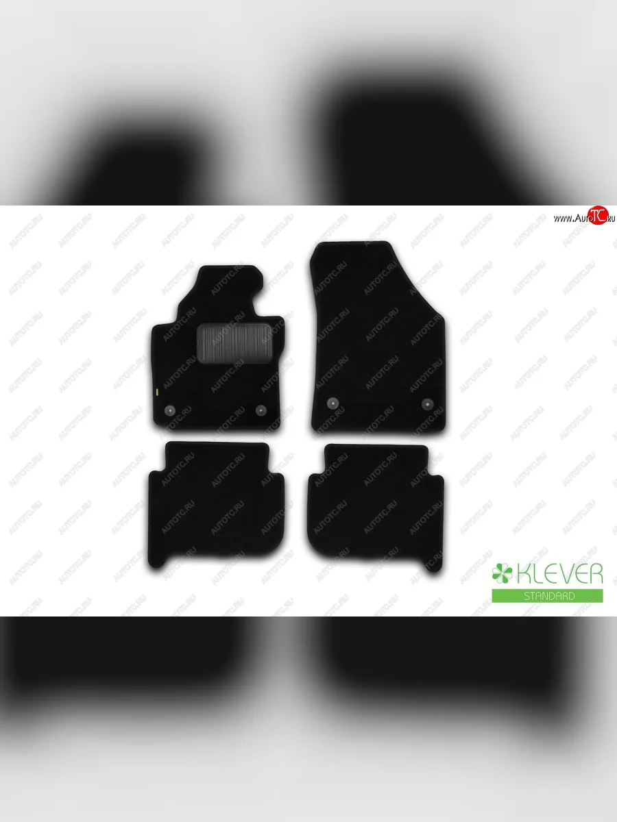 Комплект ковриков в салон (АКПП, чёрные, текстиль) Klever Standard  Volkswagen Touran (2006-2015) 1T  в Самаре Самарской области